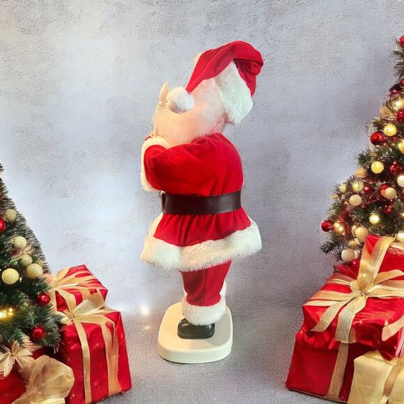 Vintage Christmas Animated Santa Claus-Original Box-Light & Motion Works-2ft - Picture 5 of 8